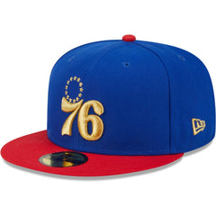 New Era - Philadelphia 76ers Gameday Gold Pop Stars 59FIFTY Fitted Hat - Royal/Red