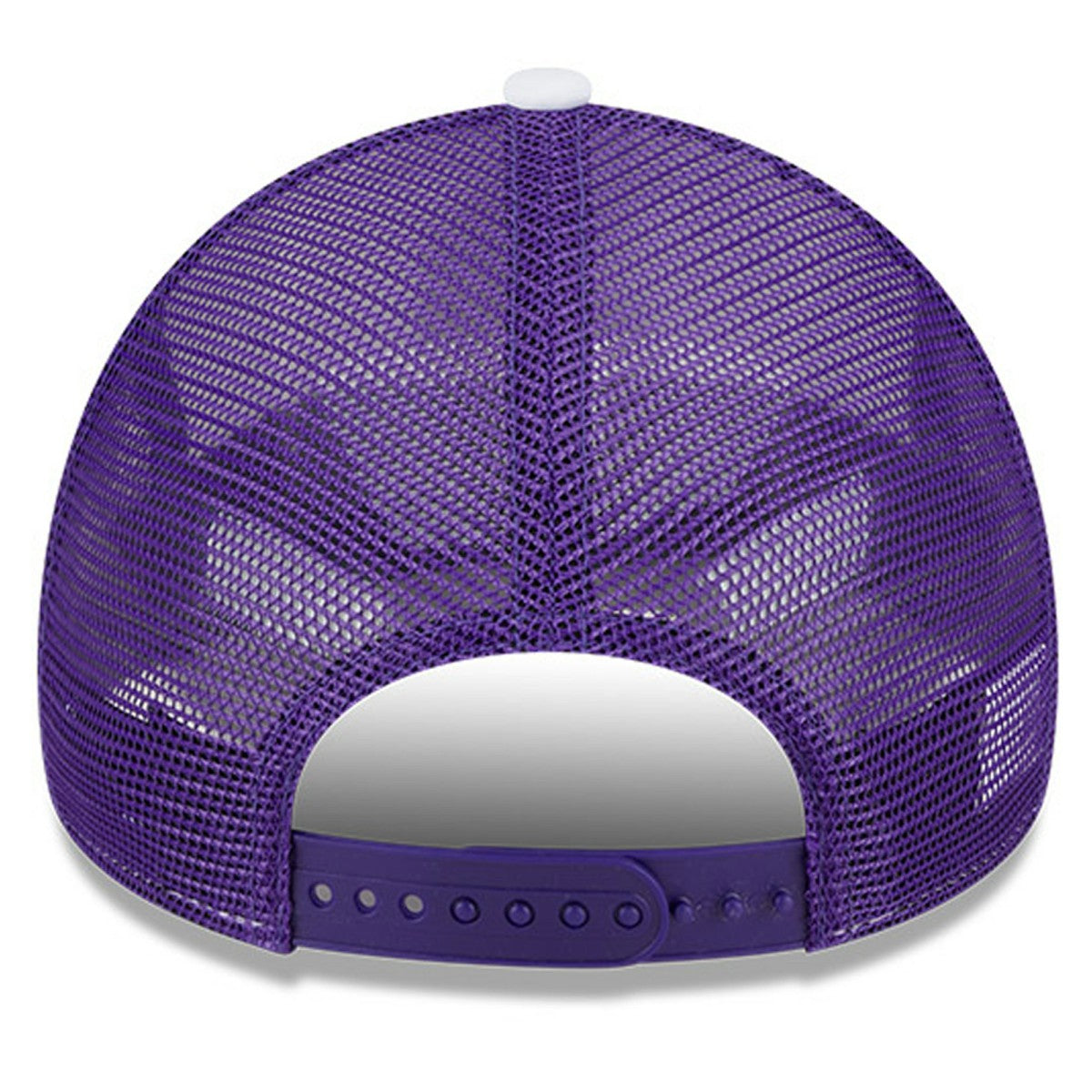 New Era - Los Angeles Lakers Court Sport Foam A-Frame 9FORTY Adjustable Trucker Hat - White/Purple
