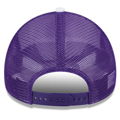 New Era - Los Angeles Lakers Court Sport Foam A-Frame 9FORTY Adjustable Trucker Hat - White/Purple
