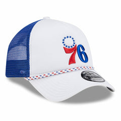 New Era - Philadelphia 76ers Court Sport Foam A-Frame 9FORTY Adjustable Trucker Hat - White/Royal