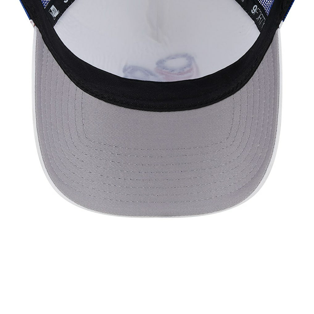 New Era - Philadelphia 76ers Court Sport Foam A-Frame 9FORTY Adjustable Trucker Hat - White/Royal