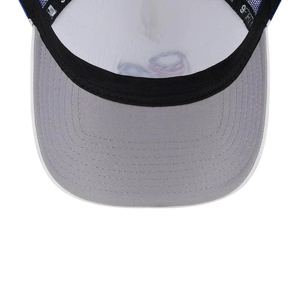 New Era - Philadelphia 76ers Court Sport Foam A-Frame 9FORTY Adjustable Trucker Hat - White/Royal