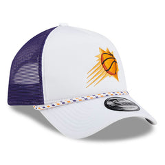 New Era - Phoenix Suns Court Sport Foam A-Frame 9FORTY Adjustable Trucker Hat - White/Purple