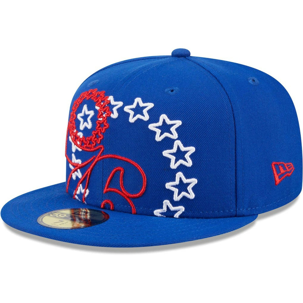 New Era - Philadelphia 76ers Game Day Hollow Logo Mashup 59FIFTY Fitted Hat - Royal