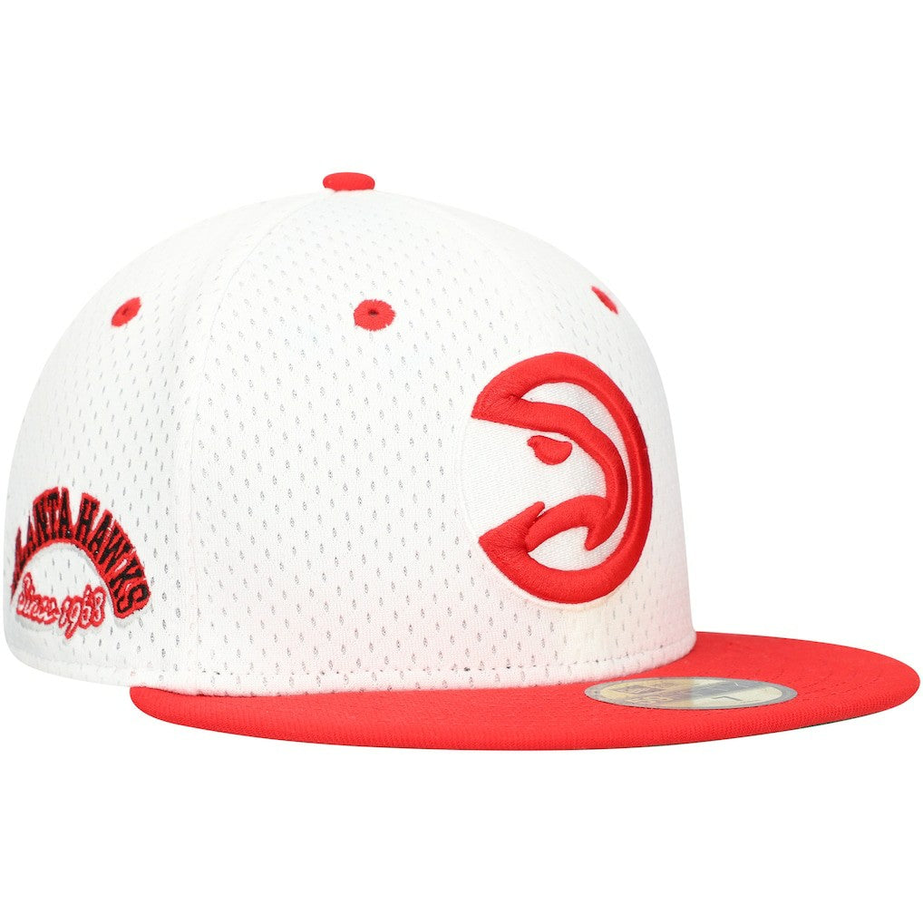 New Era - Atlanta Hawks Throwback 2Tone 59FIFTY Fitted Hat - White/Red