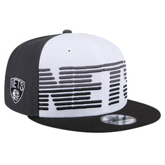 New Era - Brooklyn Nets Throwback Gradient Tech Font 9FIFTY Snapback Hat - White/Black