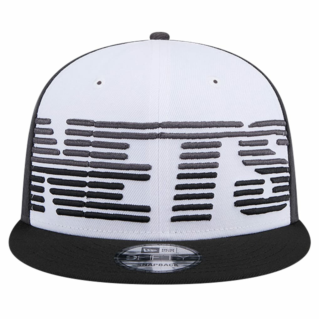 New Era - Brooklyn Nets Throwback Gradient Tech Font 9FIFTY Snapback Hat - White/Black