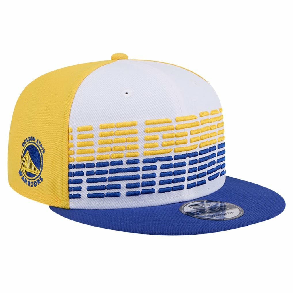 New Era - Golden State Warriors Throwback Gradient Tech Font 9FIFTY Snapback Hat - White/Royal