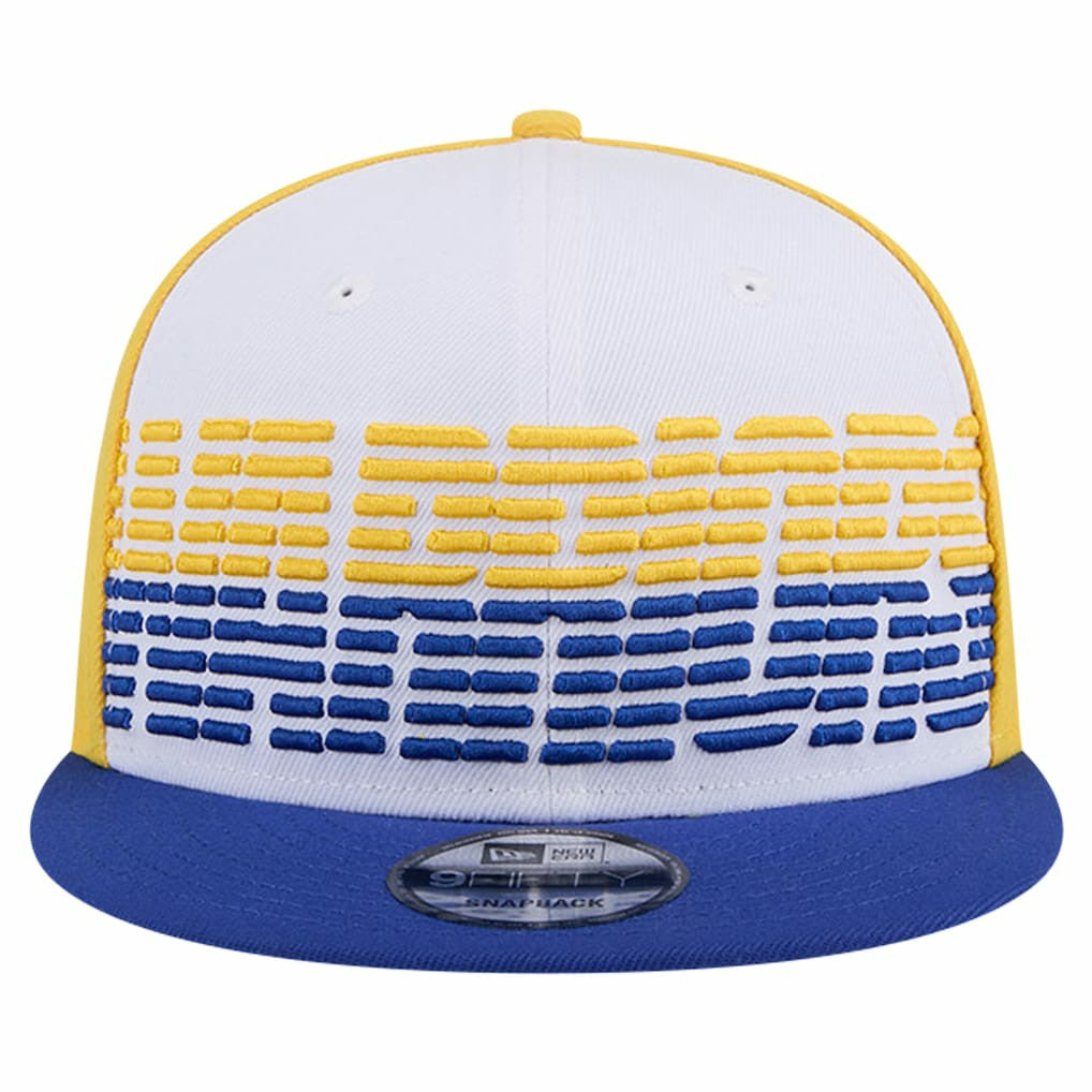 New Era - Golden State Warriors Throwback Gradient Tech Font 9FIFTY Snapback Hat - White/Royal