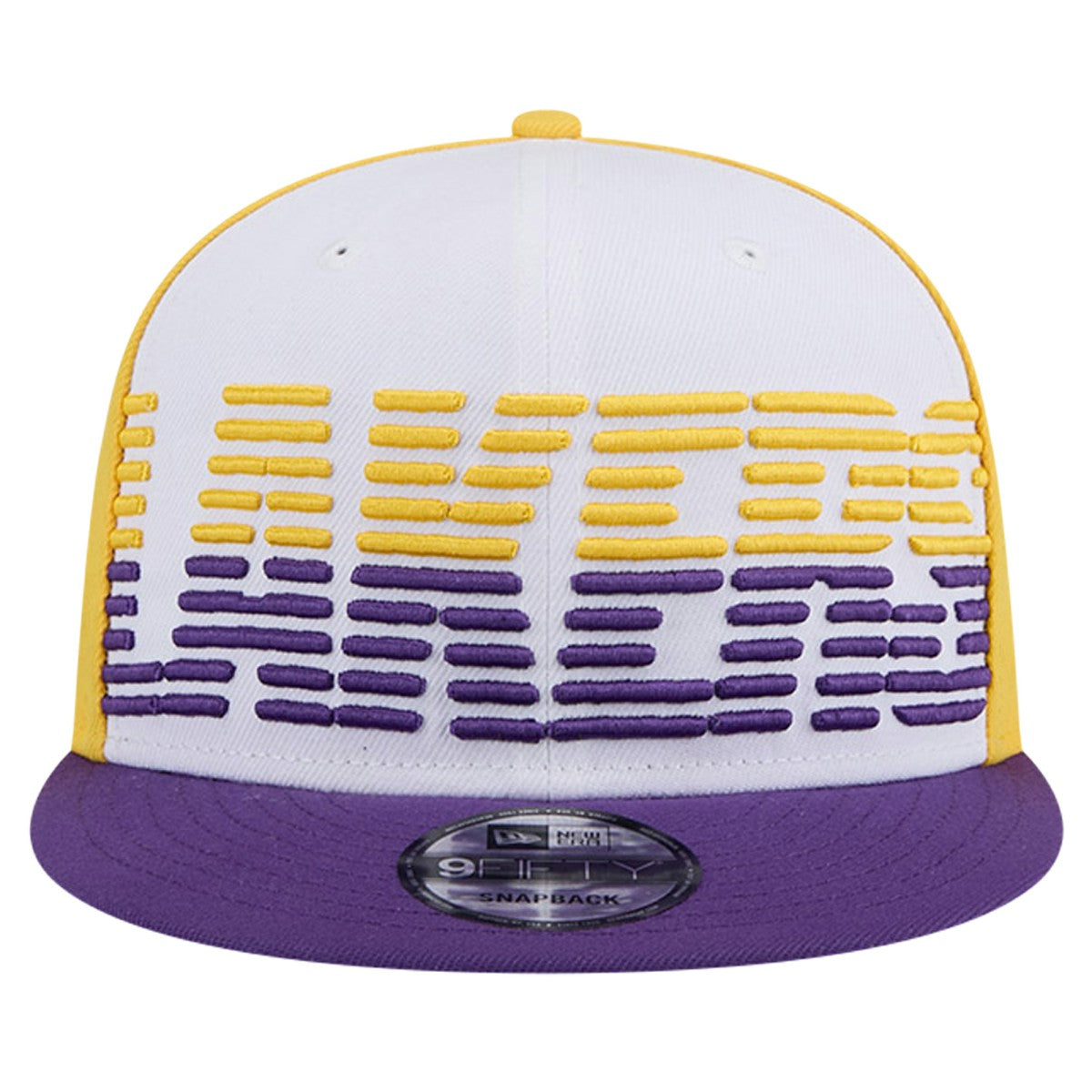 New Era - Los Angeles Lakers Throwback Gradient Tech Font 9FIFTY Snapback Hat - White/Purple