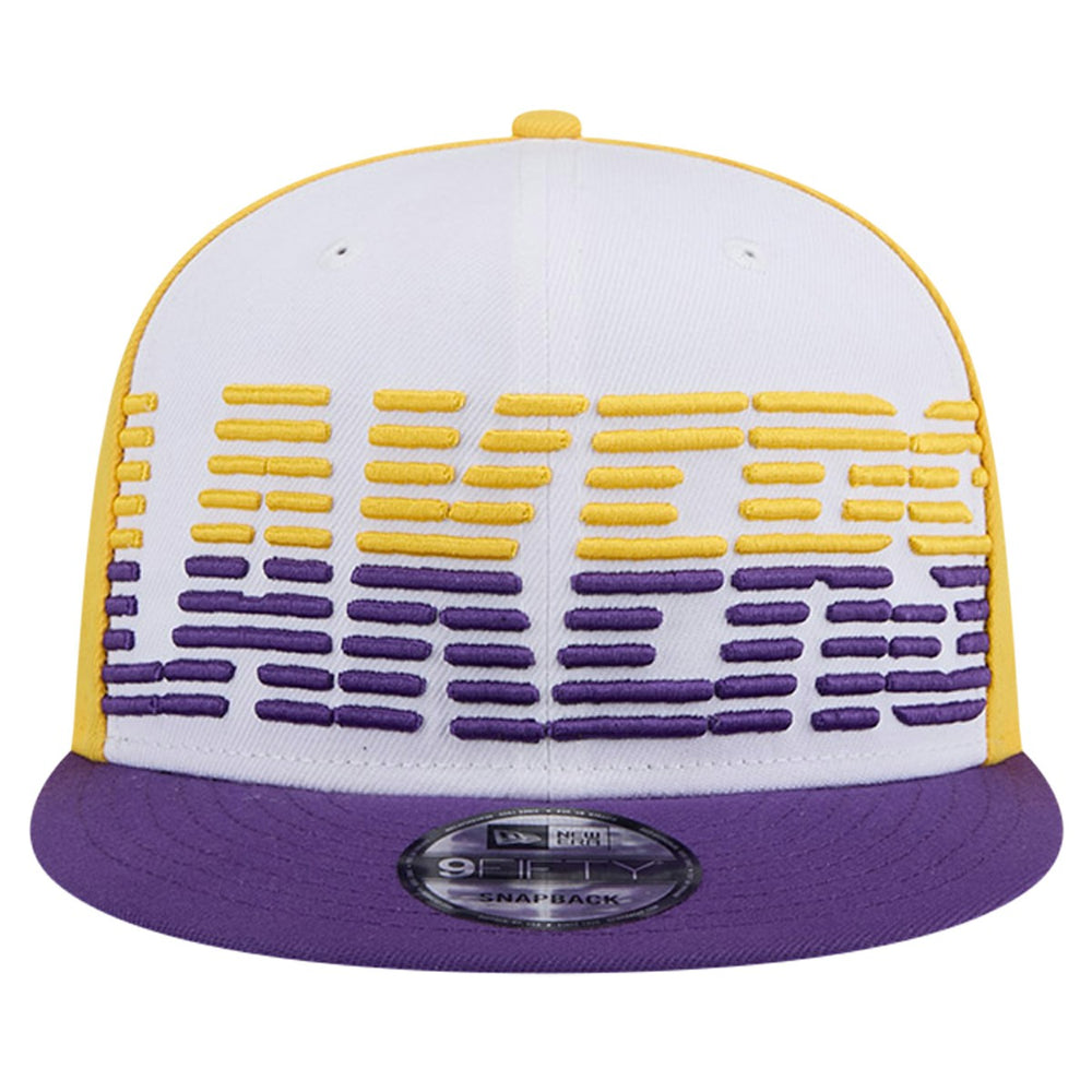 New Era - Los Angeles Lakers Throwback Gradient Tech Font 9FIFTY Snapback Hat - White/Purple