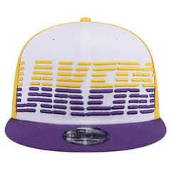 New Era - Los Angeles Lakers Throwback Gradient Tech Font 9FIFTY Snapback Hat - White/Purple