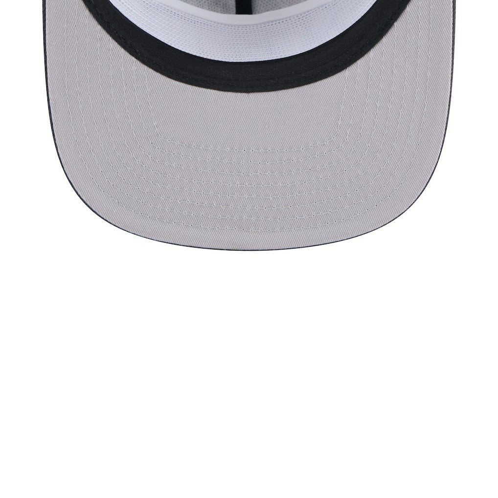 New Era - Brooklyn Nets Throwback Team Arch Golfer Snapback Hat - Black/Charcoal