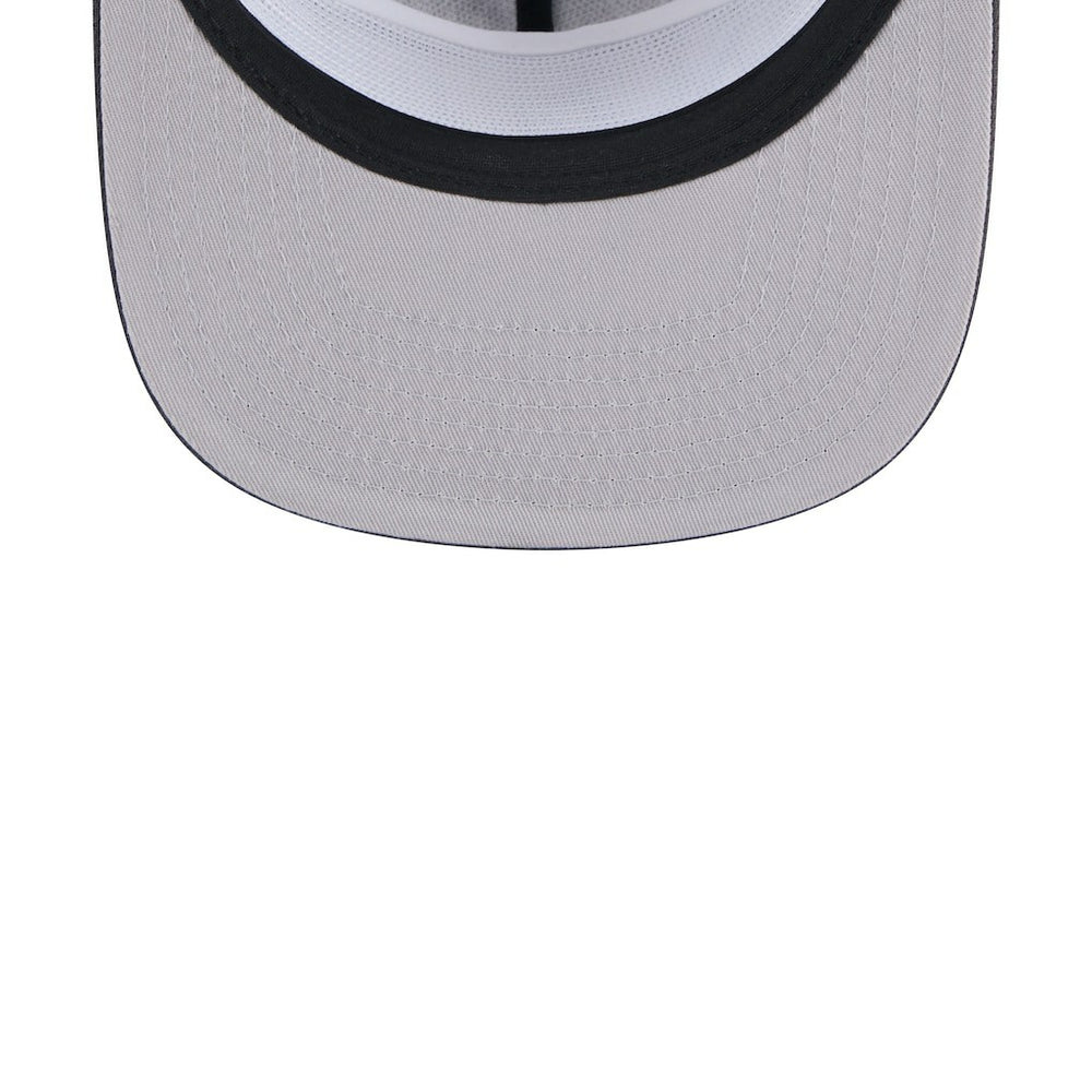 New Era - Brooklyn Nets Throwback Team Arch Golfer Snapback Hat - Black/Charcoal