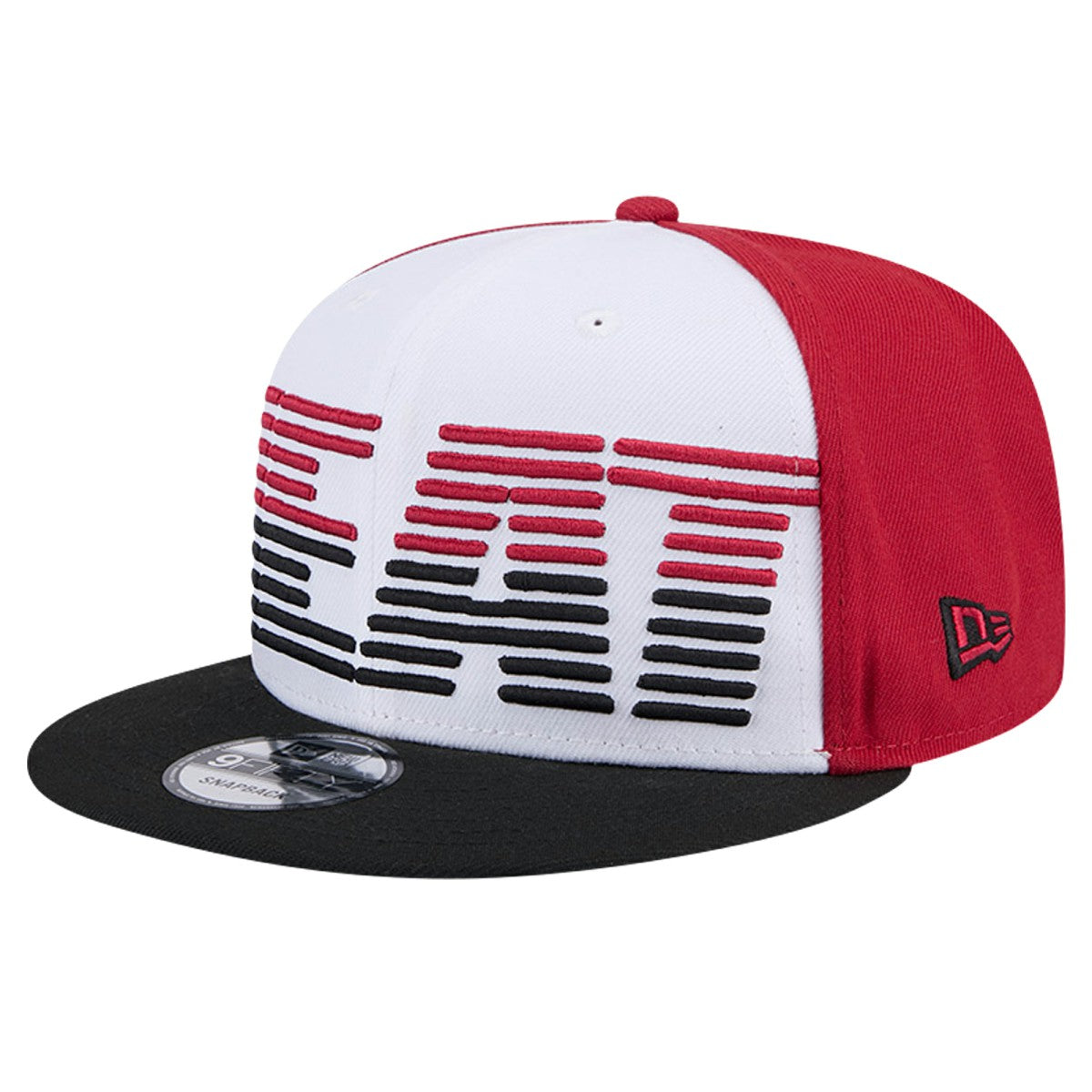 New Era - Miami Heat Throwback Gradient Tech Font 9FIFTY Snapback Hat - White/Black