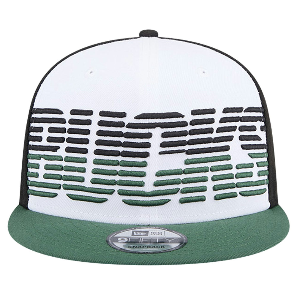 New Era - Milwaukee Bucks Throwback Gradient Tech Font 9FIFTY Snapback Hat - White/Hunter Green