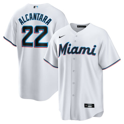Sandy Alcantara Miami Marlins Nike Replica Player Jersey - White | MLB Jerseys