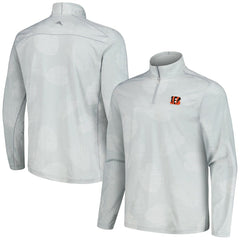 Cincinnati Bengals Delray Frond IslandZone Half-Zip Sweatshirt Gray - Tommy Bahama