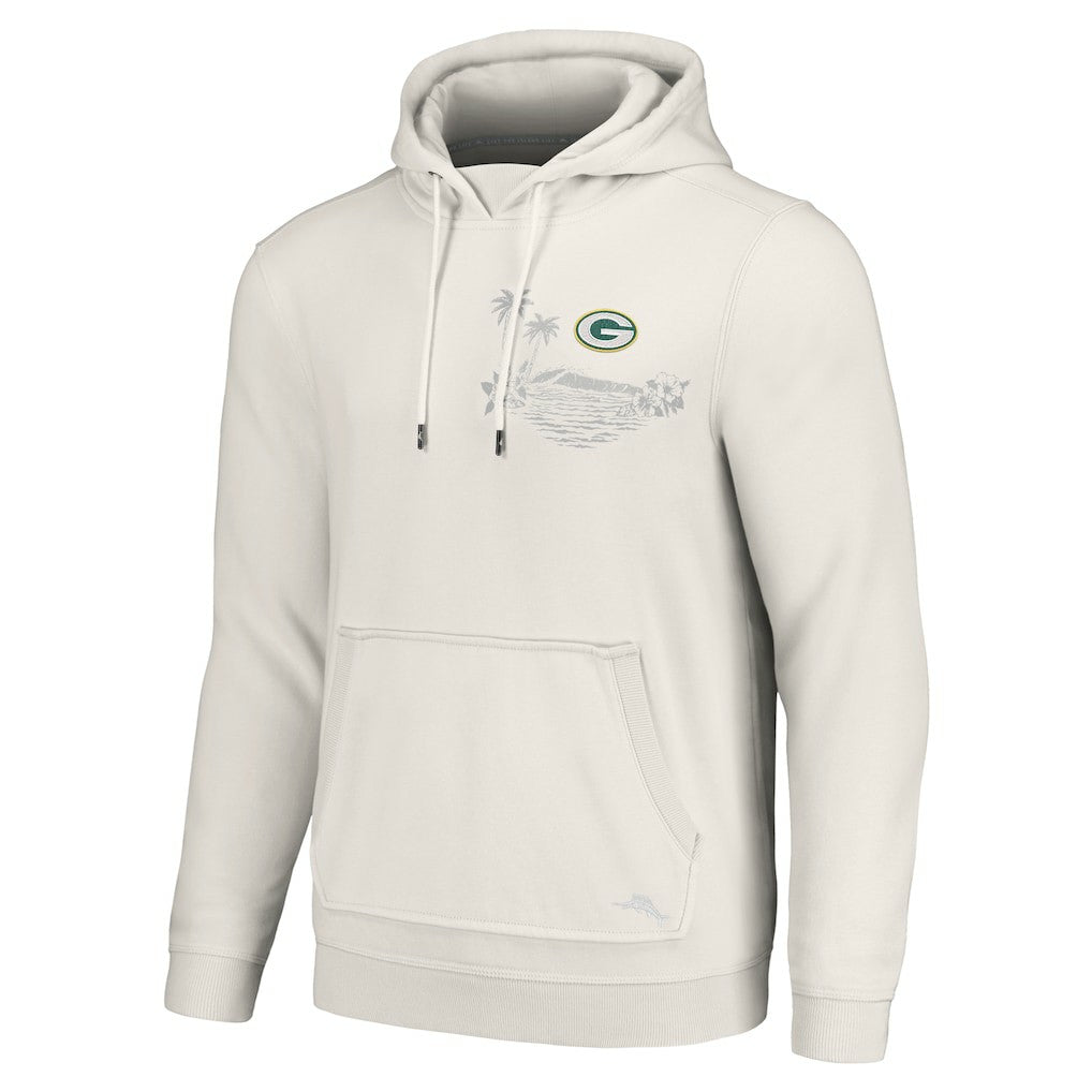 Green Bay Packers Home Game Pullover Hoodie White - Tommy Bahama