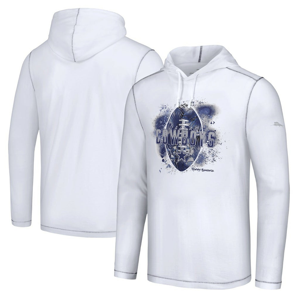 Dallas Cowboys Graffiti Touchdown Pullover Hoodie White - Tommy Bahama