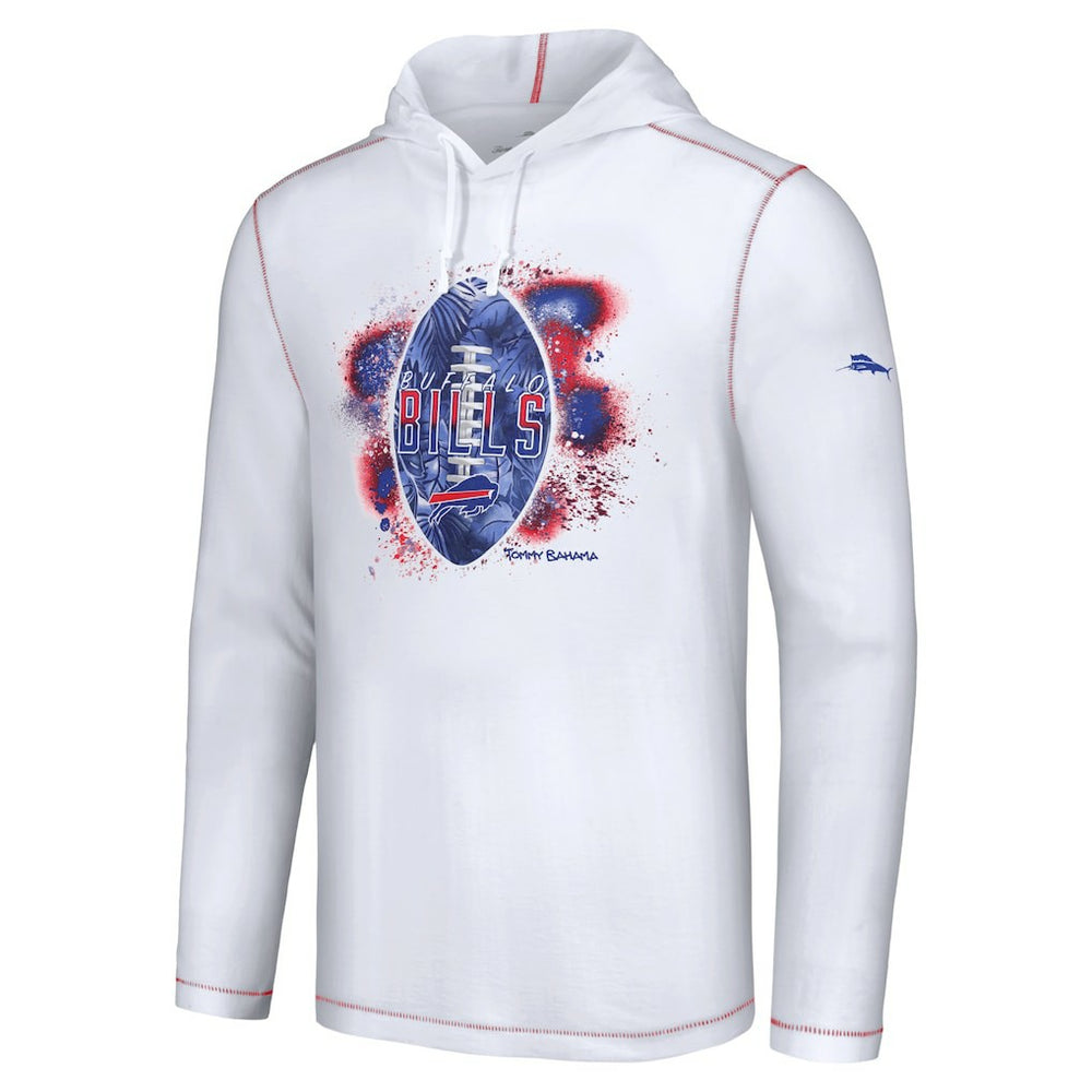 Buffalo Bills Graffiti Touchdown Pullover Hoodie White - Tommy Bahama