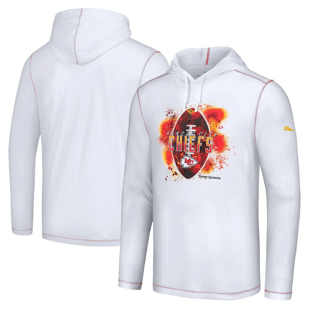 Kansas City Chiefs Graffiti Touchdown Pullover Hoodie White - Tommy Bahama