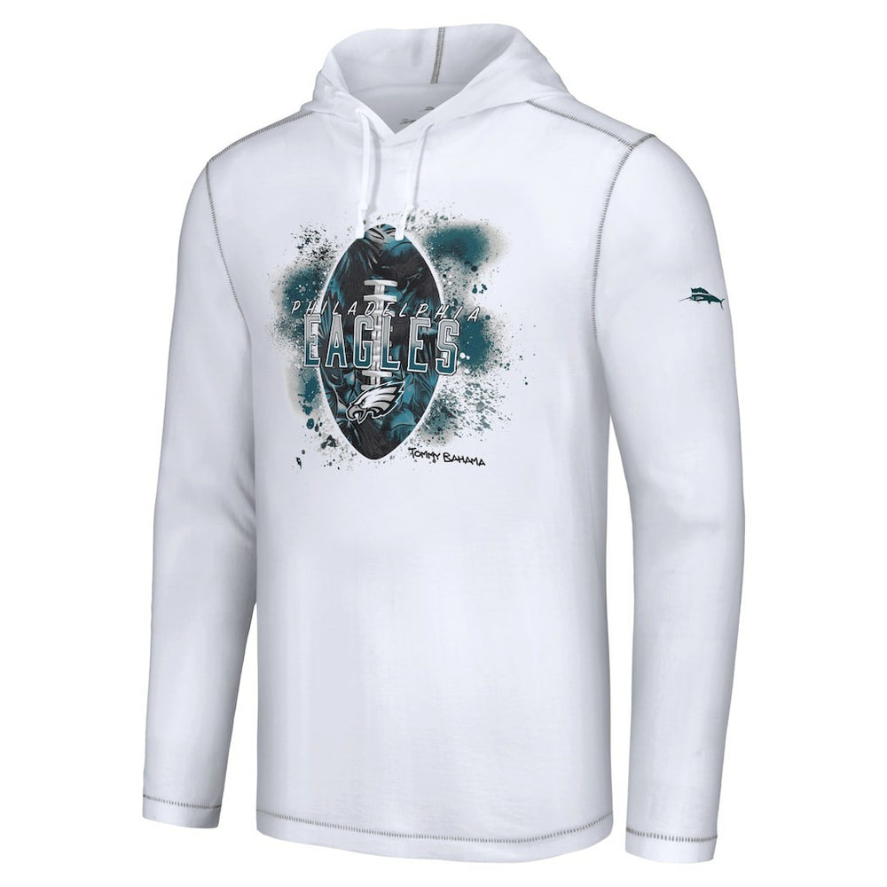 Philadelphia Eagles Graffiti Touchdown Pullover Hoodie White - Tommy Bahama