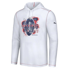 New England Patriots Graffiti Touchdown Pullover Hoodie White - Tommy Bahama