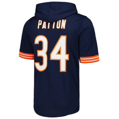 Walter Payton Chicago Bears Retired Player Name & Number Mesh Hoodie T-Shirt Navy - Mitchell & Ness