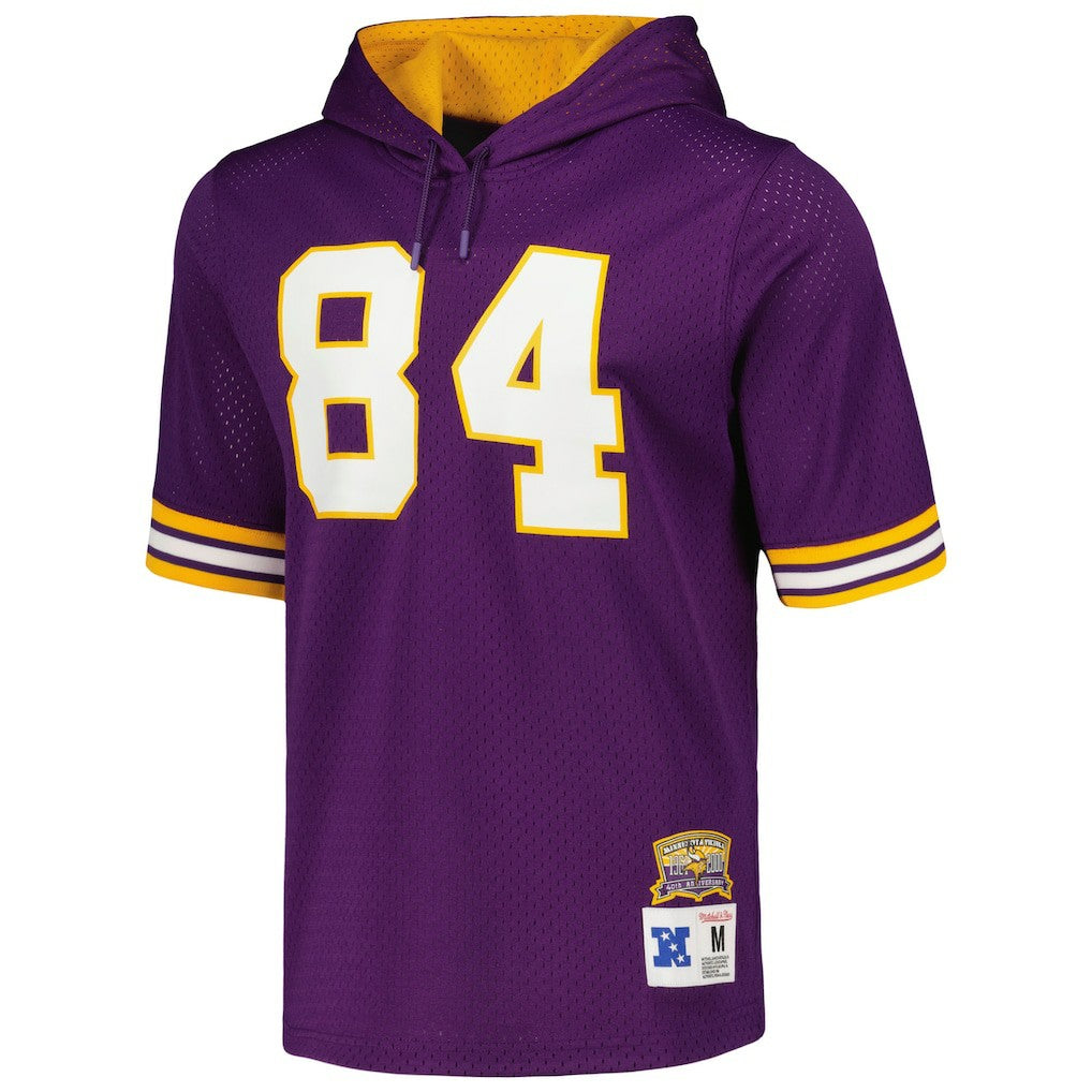 Randy Moss Minnesota Vikings Retired Player Name & Number Mesh Hoodie T-Shirt Purple - Mitchell & Ness