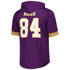 Randy Moss Minnesota Vikings Retired Player Name & Number Mesh Hoodie T-Shirt Purple - Mitchell & Ness