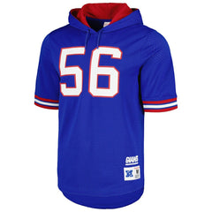 Lawrence Taylor New York Giants Retired Player Name & Number Mesh Hoodie T-Shirt Royal - Mitchell & Ness