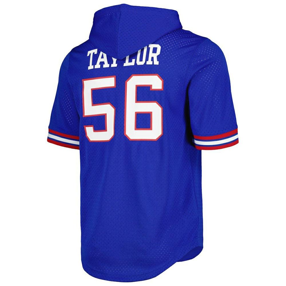 Lawrence Taylor New York Giants Retired Player Name & Number Mesh Hoodie T-Shirt Royal - Mitchell & Ness