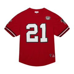 Deion Sanders Atlanta Falcons Retired Player Name & Number Mesh Top Red - Mitchell & Ness