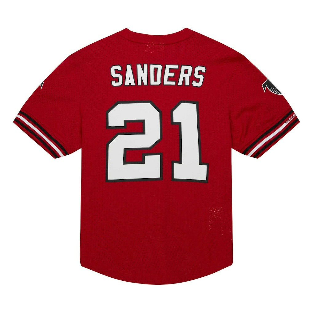 Deion Sanders Atlanta Falcons Retired Player Name & Number Mesh Top Red - Mitchell & Ness