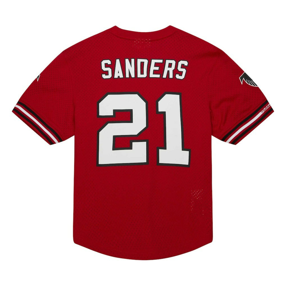 Deion Sanders Atlanta Falcons Retired Player Name & Number Mesh Top Red - Mitchell & Ness
