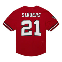 Deion Sanders Atlanta Falcons Retired Player Name & Number Mesh Top Red - Mitchell & Ness