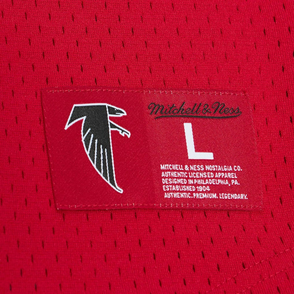 Deion Sanders Atlanta Falcons Retired Player Name & Number Mesh Top Red - Mitchell & Ness
