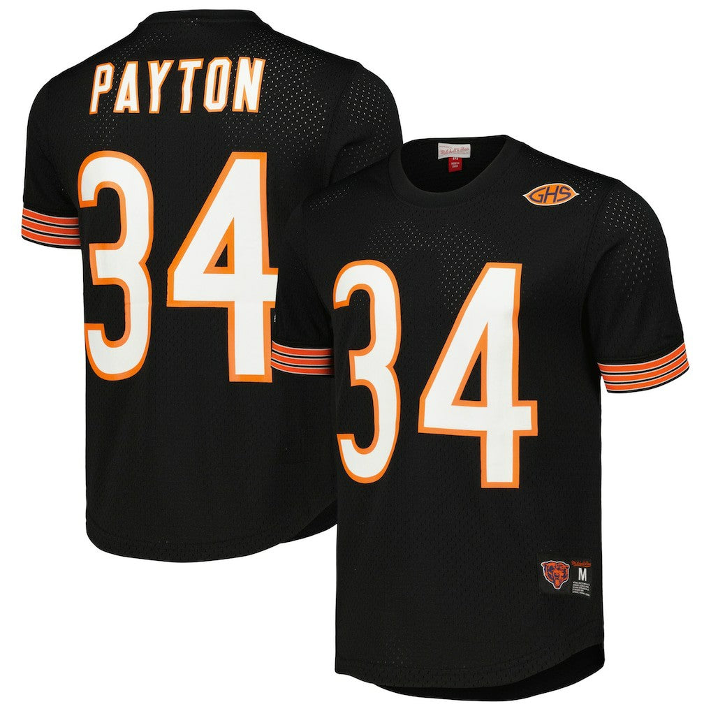 Walter Payton Chicago Bears Retired Player Name & Number Mesh Top Black - Mitchell & Ness