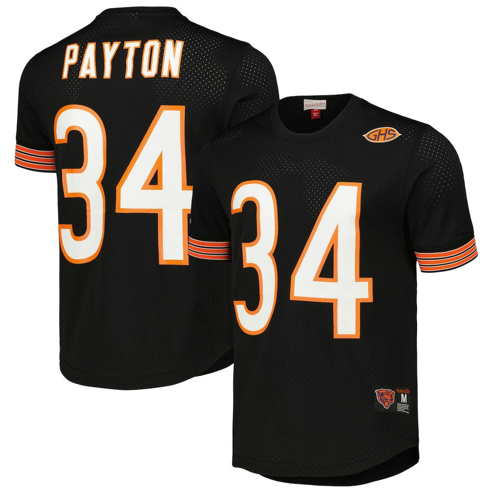 Walter Payton Chicago Bears Retired Player Name & Number Mesh Top Black - Mitchell & Ness