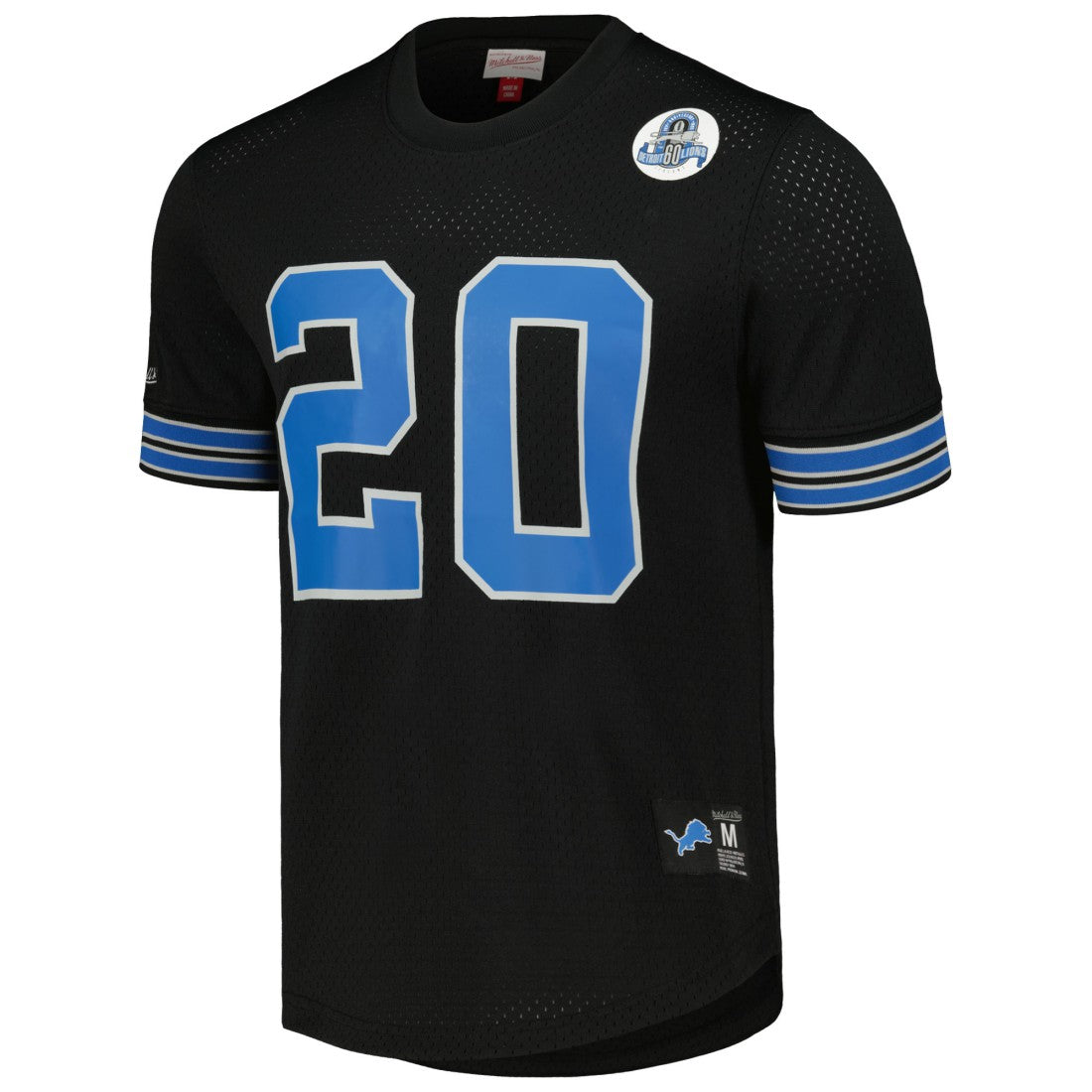 Barry Sanders Detroit Lions Retired Player Name & Number Mesh Top Black - Mitchell & Ness