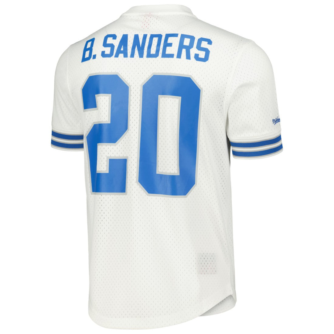 Barry Sanders Detroit Lions Retired Player Name & Number Mesh Top White - Mitchell & Ness