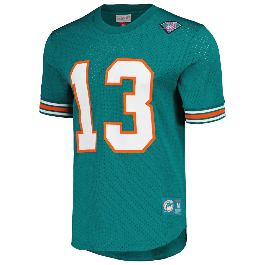 Dan Marino Miami Dolphins Retired Player Name & Number Mesh Top Aqua - Mitchell & Ness