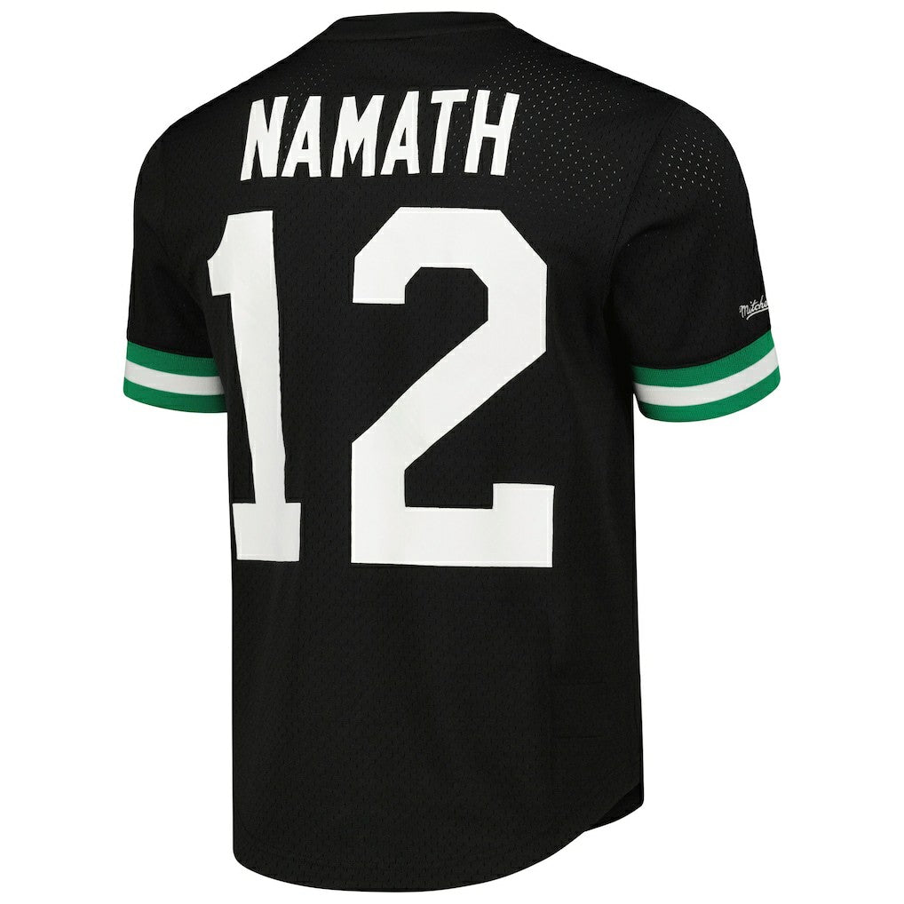 Joe Namath New York Jets Retired Player Name & Number Mesh Top Black - Mitchell & Ness