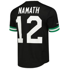 Joe Namath New York Jets Retired Player Name & Number Mesh Top Black - Mitchell & Ness