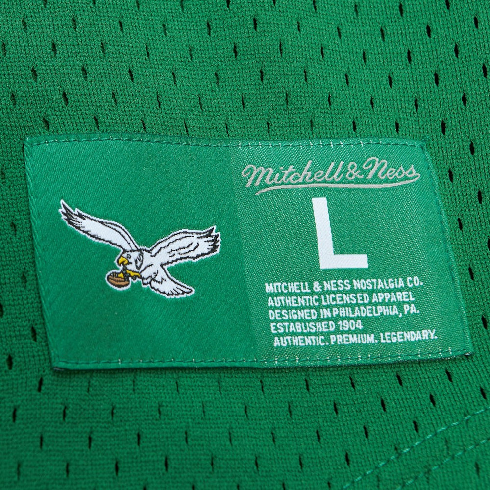 Reggie White Philadelphia Eagles Retired Player Name & Number Mesh Top Kelly Green - Mitchell & Ness