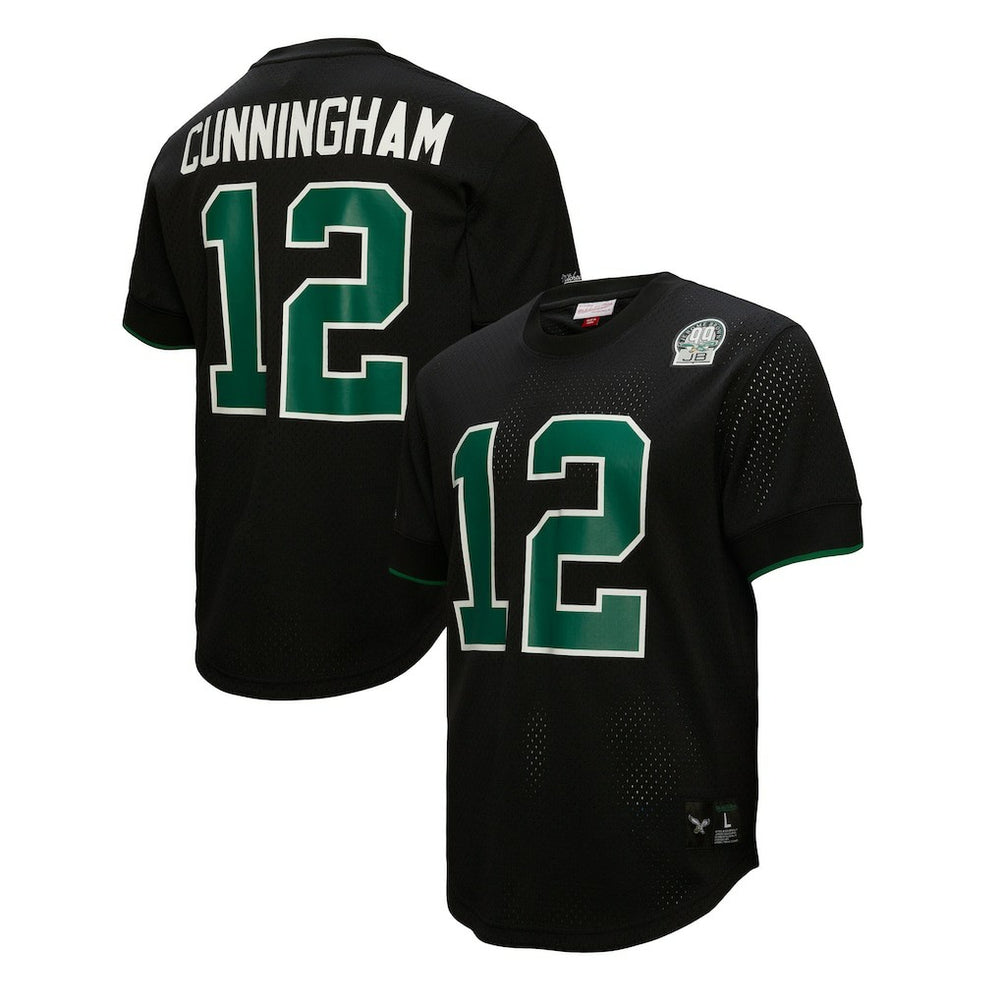 Randall Cunningham Philadelphia Eagles Retired Player Name & Number Mesh Top Black - Mitchell & Ness