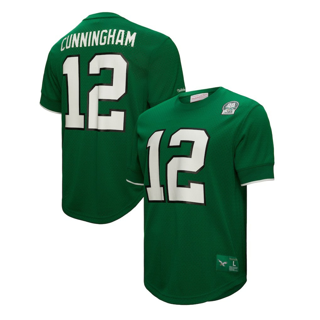Randall Cunningham Philadelphia Eagles Retired Player Name & Number Mesh Top Kelly Green - Mitchell & Ness
