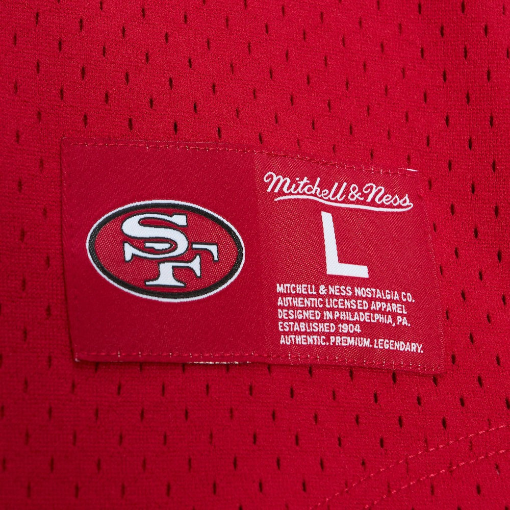 Jerry Rice San Francisco 49ers Retired Player Name & Number Mesh Top Scarlet - Mitchell & Ness