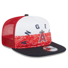 Los Angeles Angels New Era Team Foam Front A-Frame Trucker 9FIFTY Snapback Hat for sale